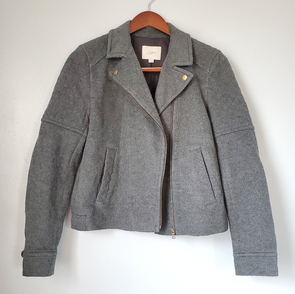 Loft Gray Moto Jacket